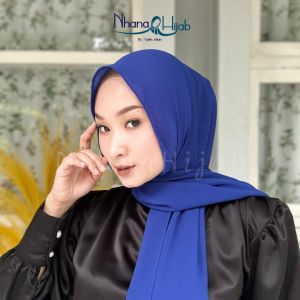 PASMINA BIREL BAHAN LEMBUT PREMIUM / HIJAB PASHMINA BIRU ELEKTRIK