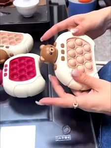 Quick Push pop it Game Console Pop It Puzzle Game Machine finger movement  Educational Toys Childrens Focus Training Sensory Toys 4 modes New Decompression Puzzle Game Machine Toys for Kids Gif