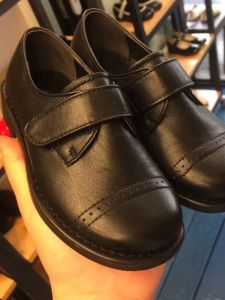 In Stock South Korea Aidl Childrens Shoes Boys and Girls Childrens Genuine Leather Performance Birthday Cowhide Wedding Shoes Black Leather Shoes Flats