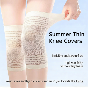 WRELS | 1Pair Summer Knee Cover Breathable Non-slip Joint Pain Relief Compression Kneepads Air Conditioning Thin Warm Knee Brace