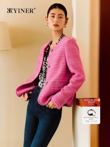 Spring 1996 Glittery Lined Tweed Short Jacket