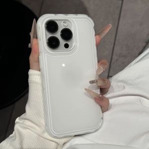 Dopamine Summer Creamy Simple Solid Color iPhone 16 pro Max Compatible Apple 15 pro Max Premium Feeling 14 Niche Couple Full Cover Soft Shell 12 Two-In-One Anti-Fall Womens Style