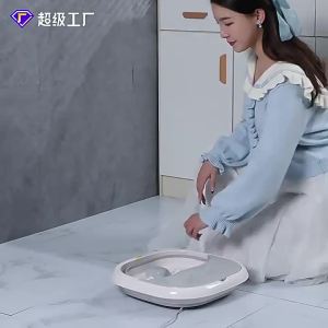 ใหม่ อ่างแช่เท้าไฟฟ้าพับได้พร้อมระบบทำความร้อนฟอง นวด อุปกรณ์แช่เท้าอัตโนมัติ อ่างแช่เท้าอุณหภูมิคงที่ ถังแช่เท้า