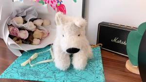 Uk jELLYCAT West Highland Backpack Doll Crossbody Bag Puppy Bag Cartoon Plush Toy Doll