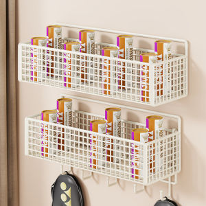 Wall-Mounted Badminton Racket Storage Rack Iron Material Large Capacity Modern Simple Style Indoor Sports Equipment Organizer