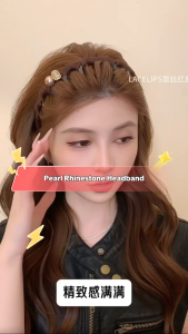 Pearl and rhinestone hair band headband for women high crown headband high-end suitable for everyday wear HB03