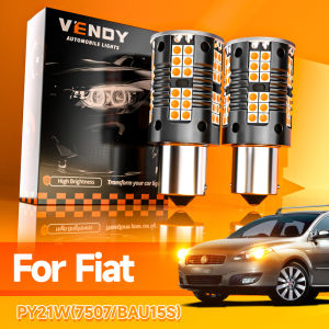 2pcs LED Turn Signal Light Blub Lamp Canbus No Error PY21W 7507 BAU15S For Fiat Croma Ducato Idea Panda 2004-2019 Punto Siena