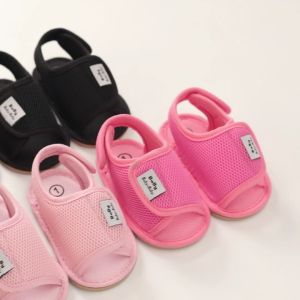 Summer New Arrival Newborn Baby Boy Sandals Infant Leather Rubber Sole Flat Toddler First Walkers
