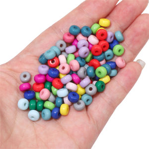 100pcs 7mm Acrylic Beads Flat Round Loos Space Beads for Necklace Bracelet DIY Jewelry Craft Making