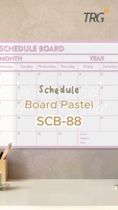 TRG Schedule Board Basic Pastel Color SCB-88 - Papan Jadwal Whiteboard Flexible Monthly Planner White Board TRG