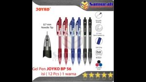 Pulpen Joyko Cetek BP 56 / Ball Pen BP-56 0.7 mm Ballpen Click Hitam - Biru - Merah isi 12 Cetik murah