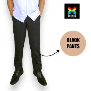 School AND OFFICE UNIFORM PANTS BLACK FOR KIDS AND ADULTS garterized