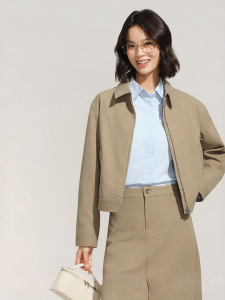 S&W | Women Short Casual Barn Wind Jacket Loose Commuter Versatile
