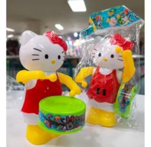 (KIDZOONA) MAINAN ANAK DRUM BAND PUTAR KUNCI KARAKTER KARTUN LUCU