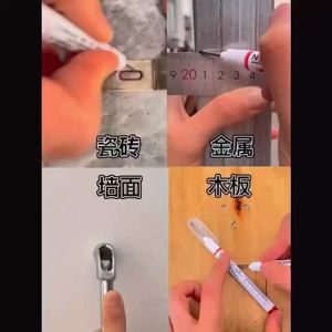 TIKTOP Permanent Marker Pen Construction Deep Hole Waterproof Quick Drying Red Blue Black Marker Pen Pen Penanda 记号笔