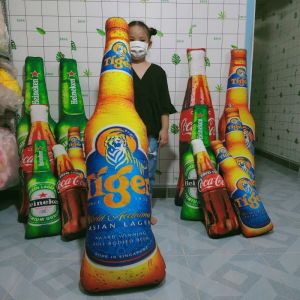 GẤU BÔNG CHAI BIA TIGER KHỔNG LỒ 1 MÉT 5 VẢI NHUNG MỀM MỊN GÒN MỀM HÀNG VIỆT NAM ẢNH THỰC TẾ