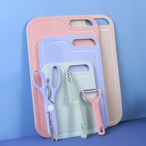 PS4301 Pisau Set Dapur / Pisau Set 4 In 1 / Talenan / Gunting / Peeler / Kitchen Knife