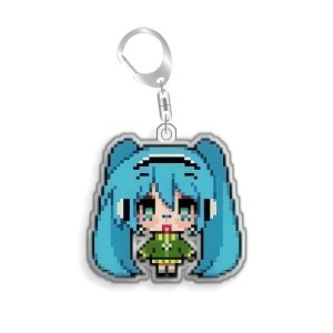 Bandai | For Hatsune Miku Megpoid Usada Pekora Acrylic Selfmade Keychain Cute Backpack Pendant Key Chain Game Fans Gift Ornaments 5cm
