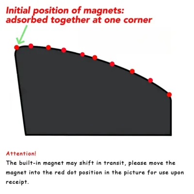 1PC/2 PCS NEW Universal Car Sunshade Window 10 Magnetic Suction Sunshade Heat Insulation Cloth Cover Sunshade Car Side Sunshade