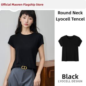 MiiOW | Womens T-Shirt Lyocell Tencel Wool Acetate Round Neck 2026 New