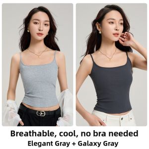 Miiow | Womens Cotton Tank Top Slim Fit Inner Wear Summer Outdoor Wear Prevent Exposure New 2025 MiiOW Cat Person Lingerie