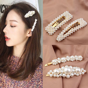 Pearl Edge Hair Clips Womens Side Bangs Retro Popular New Model Hair Grips Hair Accessories Korean Style Fresh Outlined