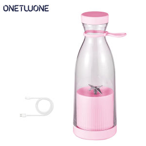 Onetwone เครื่องคั้นน้ำผลไม้พกพาเครื่องคั้นน้ำผลไม้ไฟฟ้าขนาดเล็ก480มล. ถ้วยเครื่องปั่นเครื่องสกัดน้ำผลไม้เครื่องปั่นทำน้ำผลไม้ USB ชาร์จได้เครื่องคั่นน้ำส้มครัวปั่นเครื่องทำน้ำแข็ง