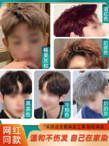 Mens Exclusive Nut Brown Hair Dye Paste Plant-Based No-Pitching Grey Grandmothers Tea Color No-Contact with Scalp Cold Brown