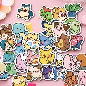 50PCS Kawaii Anime Pokemon Stickers Pikachu Decals DIY for Laptop Luggage Skateboard Phone Cartoon Kid Toy Cool Gift Stickers