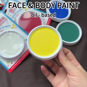 6-Color Facial and Body PaintSafe Water-Soluble Single-Color Face Paint for StageCosplayHalloweenWater-Based Makeup Palette