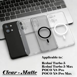Matte Transparent Magnetic Soft Silicone Case For POCO X8 Pro X8 Pro Max Redmi Turbo 5 5 Max Ultra Thin Slim Back Protect Cover