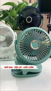 Quạt Mini GF07 | Quạt kẹp bàn Tích Điện Pin 10000 mAh Dung Lượng Lớn Pin Khủng Dễ Tháo Lắp Vệ Sinh