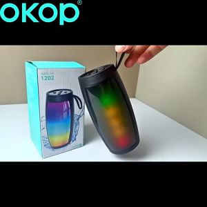 ZQS1202 Desktop Mini Portable Wireless Bluetooth Speaker Subwoofer FM Radio with Rainbow LED Light