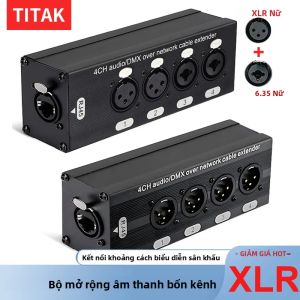 1 Cặp STP RJ45 Cat5/6 Sang 4 Kênh XLR 3Pin Bộ Mở Rộng Mạng Cho Âm Thanh Sân Khấu Trực Tiếp Ánh Sáng Và Phòng Thu Âm