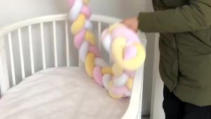 Insular | Widen Baby Bumper Bed Braid Knot Pillow Cushion Bumper for Infant Crib Protector Cot Bumper Room Decor Crib Bedding Set