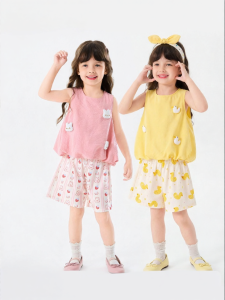 DUDUJIA | Bộ Đồ Bé Gái Mỏng Hè 2pcs