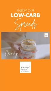 PerfectMatch Low-carb® l Keto Peanut Butter Crunch l Nutflix&Chill 100g l Sugarfree