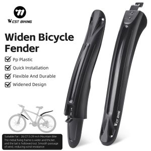 WEST BIKING 2Pcs Bike Fenders Mudguard Dustproof Cycling Splash Guard Universal Bicycle Mudguard Splash Proof for Mountain Bike