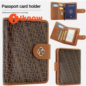 I know New Korean Style Womens Wallet PU Leather Card Holder Passport Drivers License Case Multi-Card Slot Short Card Bag Coin Purse