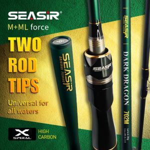 [OFFICIAL] SEASIR Dark Dragon Joran Pancing 2.1M & 2.4M: Casting/Tongkat Putar M/ML Dua Ujung Joran Putar Joran Pancing Umpan Casting Serat Karbon Pegangan Satu Bagian (6-35g/2.1M/2.4M) #RyobiSeasir