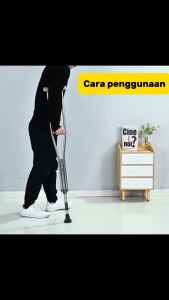 SEPASANG Tongkat Ketiak Kruk Lansia | Tongkat Jalan Lansia Bahan Baja Tahan Karat Cocok Untuk Bantu Jalan
