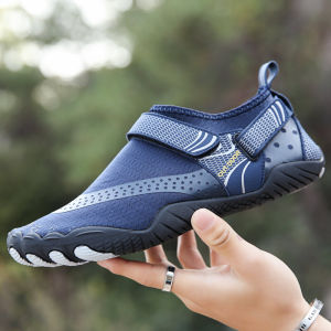 Elastic Snorkeling Wading Shoes Non Slip Platform Beach Shoes Mens Anti-Cut Upstream Shoes Outdoor Amphibious Quick-Drying FiveFingers Soft