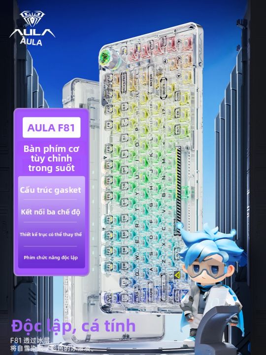 AULA MOJING | Bàn Phím Cơ Không Dây Tri-Mode Bluetooth 75%, Thiết Kế ...