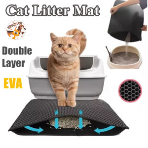 Double Layer Cat Litter Pad Waterproof Non-slip Litter Box Mat Pet Toilet Easy Cleaning Washable Mat