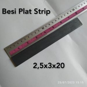 Besi Plat Lebar 25 cm Tebal 3 mm Panjang 20 cm