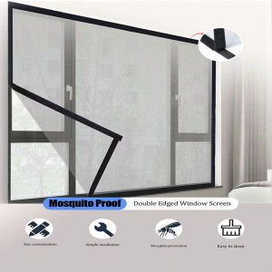 Summer home use simple black mosquito net mesh multi size screen window 2cm self-adhesive tape screen window curtain mesh