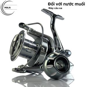 Máy Câu Quay MBLN 16000 Cuộn Dây Nhôm Nhẹ Tỉ Số Truyền 4.1:1 7+1 Vòng Bi Chống Ăn Mòn Quăng Xa.