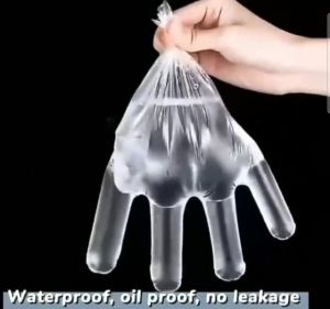 Sarung Tangan Sekali Pakai Transparan Anti Bakteri Isi 100 Pcs untuk Kebersihan