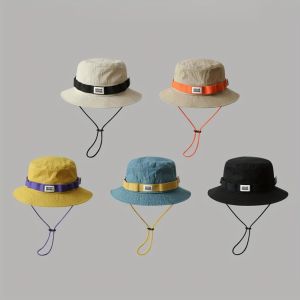 WRELS | Summer Bucket Hats Sun Protection Wide Brim Travel Cap Outdoor Women Men Vintage Anti-UV Sunshade Fishing Hiking Camping Hat
