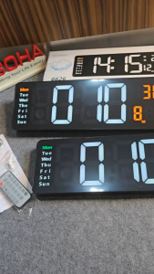 JD-6626 Jam Dinding Digital LED Besar 16 Inch Bisa Kalender Alarm Weker Timer Countdown Dapat Remote